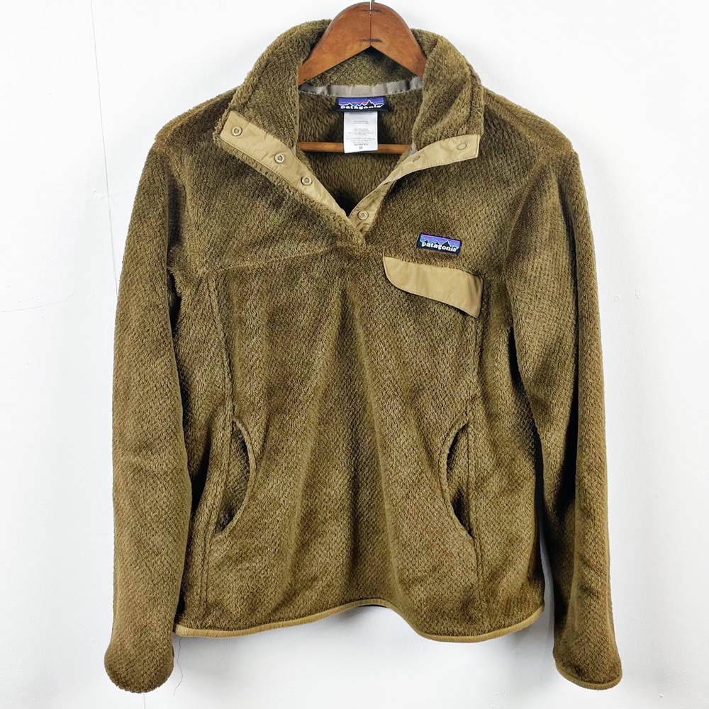 Patagonia Fleece Jacket Women’s Medium Organic Cotton Burnt Gold Color